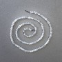 Labadorite Beads on Thread - Natural Stone Cubes, 2.5x2.5 mm, 40 cm length
