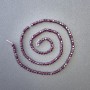 Turmaline Beads on Thread Natural Stone Cube, diameter 3x3mm±, length 40cm±