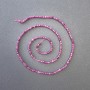 Ruby Beads on Thread Natural Stone Cube, 2x2 mm, length 39 cm