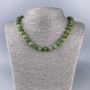Canadian Jadeite Necklace, natural faceted cube gemstone, diameter 9x9mm ±, length 50cm ±
