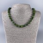 Jadeite Necklace with Natural Gemstone, Faceted Cube, 9x9mm, 50cm Length