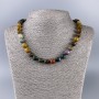Jasper Necklace Natural Stone Faceted Cube Beads, 9x9 mm, length 50 cm