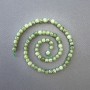 Jadeite Beads, Natural Stone, Faceted Cube Beads, 5x5 mm, on Thread, 38 cm Length