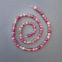Multicolor Tourmaline Beads, faceted cube, 5.5x5.5x5 mm, thread length 39 cm