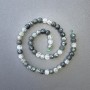 Rutilated Quartz Hairy Beads natural stone faceted cube beads, diameter 7x7mm±, length 39cm± on thread