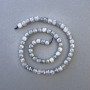 Labradorite Beads - Natural Stone, faceted cube shape, 6x6 mm, approx. 39 in thread