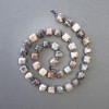 Sunstone Beads, Natural Stone, faceted cube, diameter 8x8mm±, length 39cm± on thread with seed beads