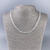Necklace with Mountain Crystal, faceted round beads, 6mm diameter, length 47cm