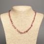 Strawberry Quartz Faceted Beads Necklace, 10x6mm, length 47cm