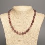 Strawberry Quartz Faceted Necklace, 11x9-8x7mm, +/- diameter, 46cm length