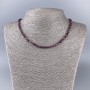 Turmaline Necklace - Natural Stone, faceted cube beads, diameter 4x4 mm, length 50 cm