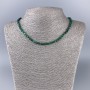 Malachite Necklace Natural Stone Beads Cut Cubes 4x4mm, length 50cm