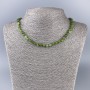 Canadian Jadeite Necklace with Natural Faceted Cube Beads, diameter 5x5mm, length 50cm