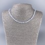 Agate Beads (Blue Chalcedony) Faceted Cube, 4x4mm, ~51cm length