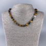 Jasper Beads Natural Stone Faceted Cube, diameter 8x8 mm ±, length 51 cm ±