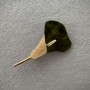 Brooch Flower of Kalì (Cali) with pearl-like mother-of-pearl and golden metal 76×44 mm+