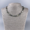 Rutilated Quartz Necklace, Natural Stone Faceted Beads, 6x8mm approx., length 51cm