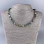 Jasper Beads Necklace with Natural Stone, Smooth Round Beads, 6.5 mm diameter, 49 cm length