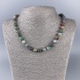 Jasper Necklace with Natural Beads, smooth round beads, 8.5 mm diameter, length 52 cm