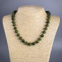 Necklace Jadeite Imitation Bead (Acrylic) Smooth Sphere, diameter 10.5 mm ±, length 50 cm ±
