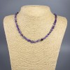 Charoite Necklace, natural stone faceted beads, diameter 5x7mm±, length 50cm±