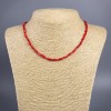 Necklace with Red Mother of Pearl - tubular 8x4 mm, length 45-50 cm