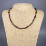 Petersite Beads Necklace natural stone faceted, diameter 6x8mm±, length 51cm±