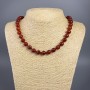 Carnelian Beads Natural Stone Faceted Round, 10mm diameter, length 49cm