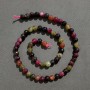 Natural Tourmaline Beads, Faceted Round Bead, 6 mm diameter ±, 39 cm length ± on thread