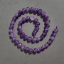 Amethyst Beads natural stone faceted round bead, 8mm diameter, 38cm length on thread