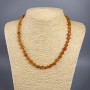 Carnelian Necklace with natural carnelian gemstone, faceted beads, diameter 7x8mm ±, length 49cm ±