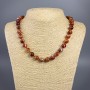 Carnelian Necklace with Natural Carnelian Gemstone Beads, faceted, 8x12mm, length 49 cm