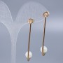 Xuping Stud Earrings with Mallorca Bead, 8mm diameter, 4.5 cm± length, 18K Plating