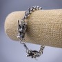 Chain bracelet "Dragon" silver metal 10.5x30mm, thickness 8mm, length 21cm +