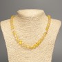 Opal Glass Beads Yellow Matte Chameleon Smooth Round Bead, diameter 8mm±, length 49cm±