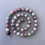 Watermelon Garnet Beads natural stone smooth ball, diameter 10mm±, length 39cm±