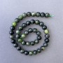 Dioptase (Diopside) Beads natural stone smooth ball 9mm diameter +/-, length 39cm +/-