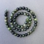 Diopside Beads Natural Stone Smooth Sphere, diameter 6.5mm±, thread length 39cm±