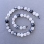 Rutilated Quartz Hairy Stone Beads smooth ball diameter 10mm±, length 38cm±