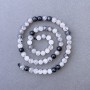 Rutilated Quartz Hairy (Woolly) Beads Natural Stone Round Bead, diameter 6.5mm±, length 39cm±