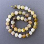 Yellow Opal Beads natural stone smooth sphere, diameter 10.5mm±, length 39cm±