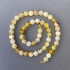 Yellow Opal Beads Natural Stone Smooth Round 8mm Diameter ±, Length 39cm ±