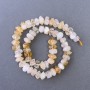 Citrine Beads Natural Stone Faceted Rondelle on Thread, 9.5x7 mm+-, length 39cm+-