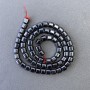 Hematite Beads Cube on Thread, diameter 5.5x6mm ±, length 40cm ±