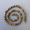 Yellow Petersite Natural Stone Beads Smooth Round 6.5mm Diameter, Length 40cm