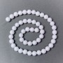 Agate Beads White (raw) smooth round, diameter 8mm±, thread length 40cm±