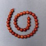 Red Jasper Beads (unpolished) round beads, diameter 10mm±, length 39cm± on a thread