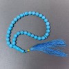 Turquoise Prayer Beads (pressed) Smooth round beads, diameter 10mm±, 33 beads, with Turquoise inlays
