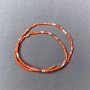 Orange Variscite Beads (faceted) 2×4mm, 38cm long, on nylon thread
