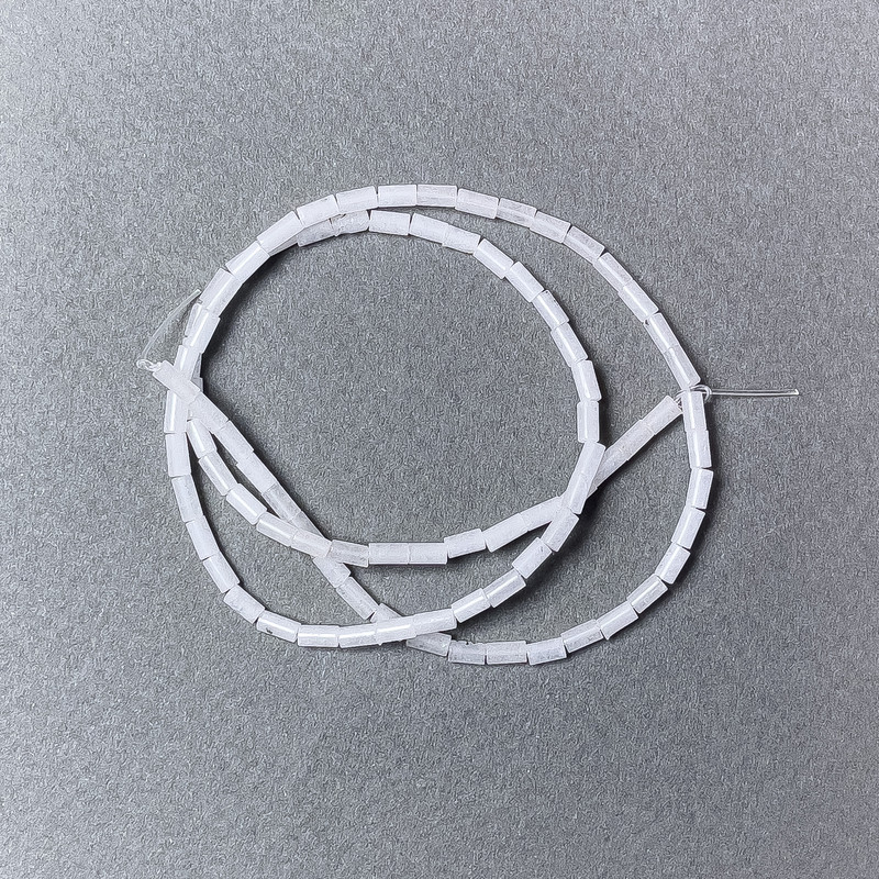 Beads Rock Crystal Natural Stone Faceted, 2×4mm diameter, ± 38cm length, on nylon thread